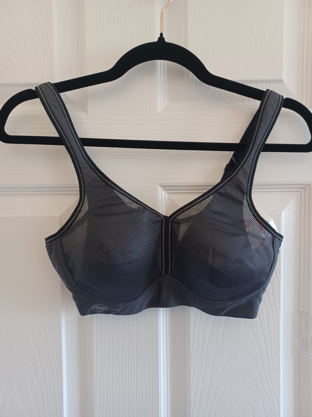 Anita Air Control With Delta Pad Dark Gray MaxSupport Sports Bra Athletic 34B